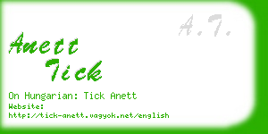 anett tick business card
